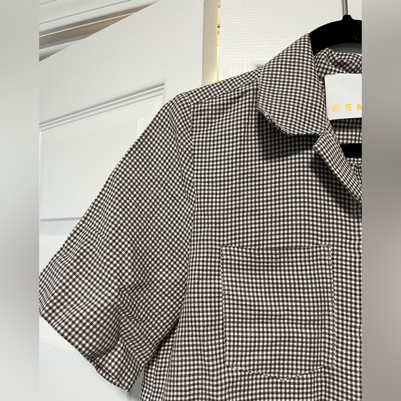 Remain Birger Christensen Sienna Shirt in Butternut Comb Size 4 - Picture 4 of 10